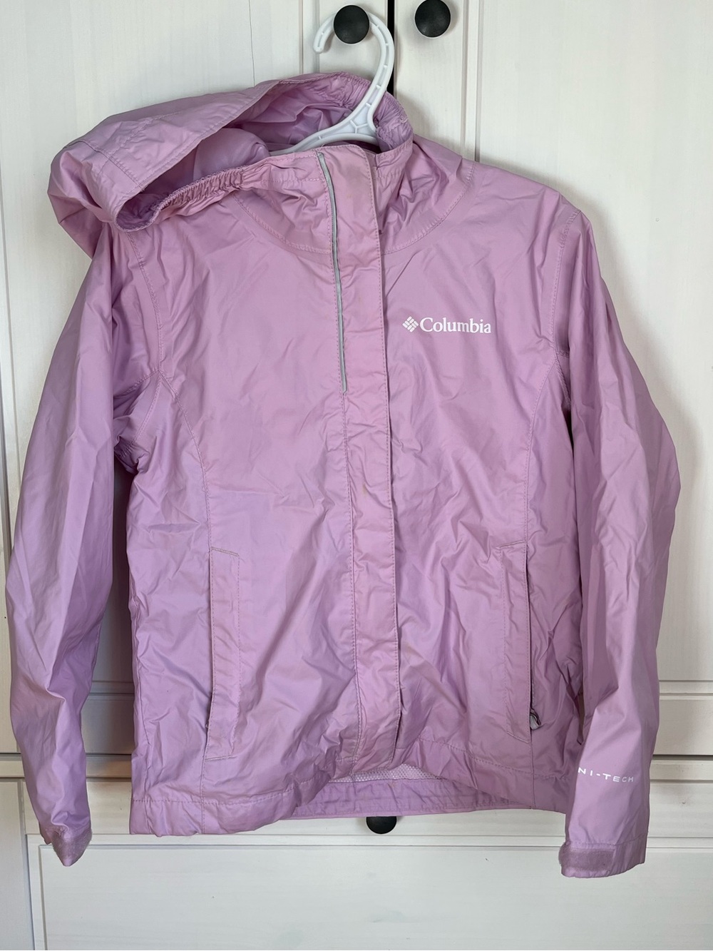 Columbia girls Light Purple Hooded Windbreaker Jacket